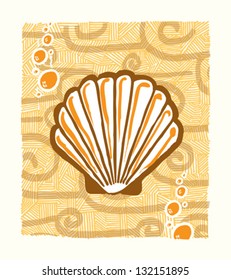 Hand Draw Sea Shell