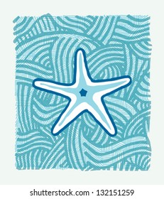 Hand Draw Sea Star