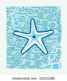 Hand Draw Sea Star