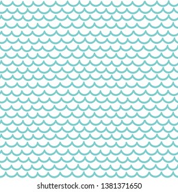 Hand draw sea waves pattern. Ocean wave seamless doodle background. Vector wavy lines. Abstract blue and white stripes halidays wallpapers.