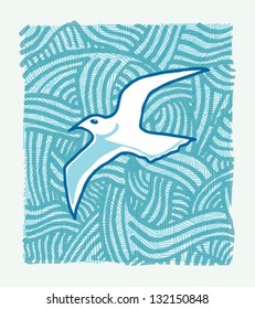 Hand Draw Seagull