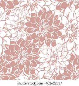 Hand draw seamless floral pattern. Vector illustration.