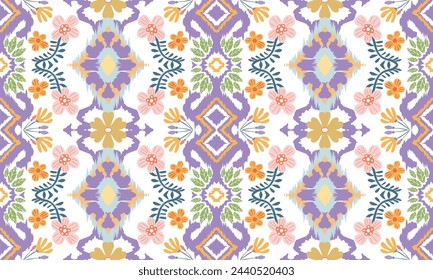 Hand draw Seamless pattern with fantasy flowers, ethnic rotary repeat fabric and tile design, natural wallpaper, floral decoration curl illustration.great for textiles, banners, wallpapers, wrapping.