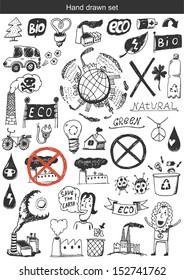 Hand draw set - ecological