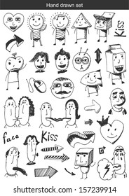 Hand draw set - faces