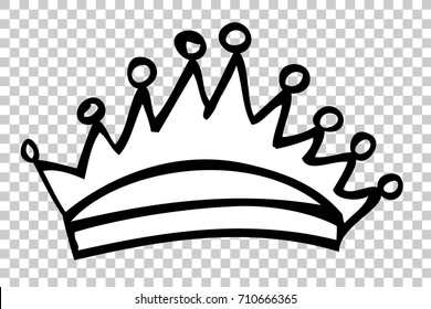Hand Draw Skecth of Crown, at Transparent Effect Background - Powered by Shutterstock - Get 15% off with code: PIKWIZARD15