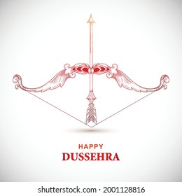 Hand draw sketch bow and arrow design