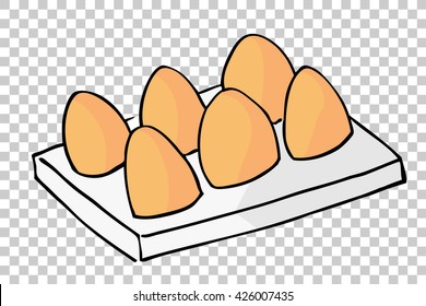 hand draw sketch of Chicken Eggs 
