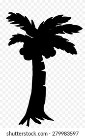 hand draw sketch of coconut tree
