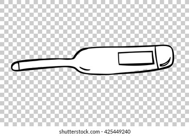 Hand Draw Sketch of Digital Thermometer 
