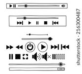 Hand draw sketch doodle audio player for web