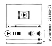 Hand draw sketch doodle video player for web
