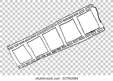 Hand Draw Sketch of Film Strip 
