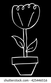 hand draw sketch of flower