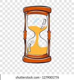 Hand Draw Sketch of Glass Hour, at transparent effect background
