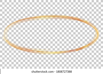 Hand Draw Sketch Golden Circle Frame from Multiple Black thic market for your element design, transparent Effect Background
