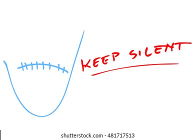 Hand Draw Sketch - Keep Silent Sign