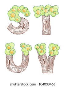 hand draw sketch marker doodle eco english alphabet