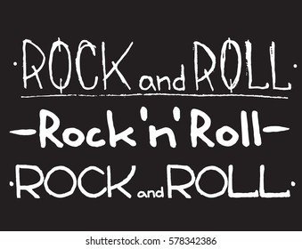 Hand Draw Sketch Rock Roll Illustrations Stock Vector (Royalty Free ...