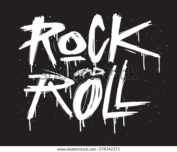 Hand draw sketch Rock and Roll illustration.
Rock`n`Roll tattoo print.