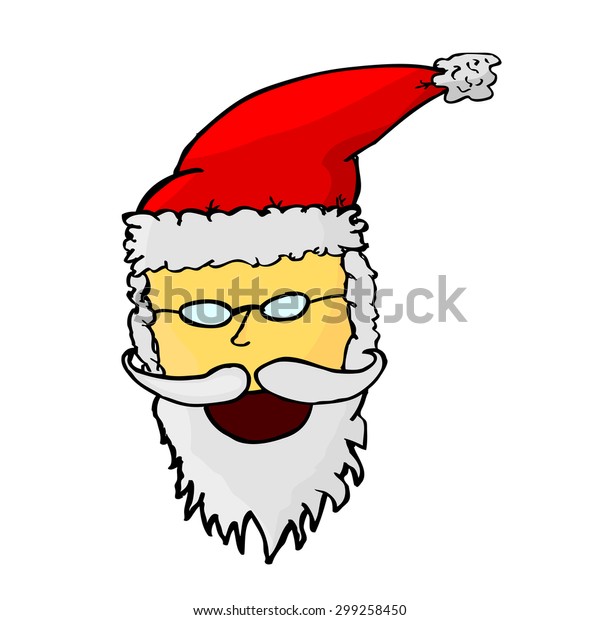 Hand Draw Sketch Santa Claus Face Stock Image Download Now