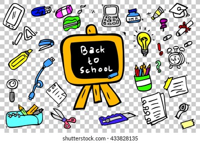 Hand Draw Sketch of School or education stuff
