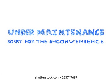 hand draw sketch simple text, Under Maintenance
