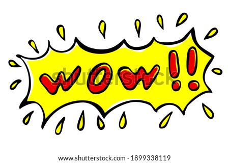 Hand Draw Sketch Vector Surpise or shock expression, Wow
