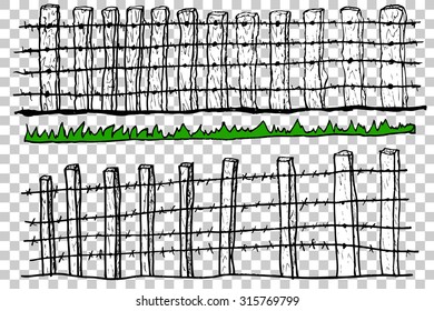 hand draw sketch of Wooden Gate 
