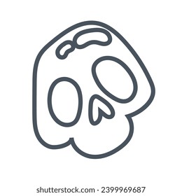 Hand draw skull sketch icon Vector illustration