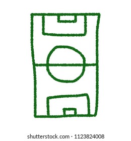 Hand draw soccer field