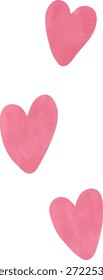 Handgezeichnete weiche rosa handgezeichnete Herzen