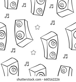 Hand draw sound pattern style vector art