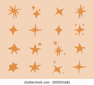 hand draw sparkling set. Vector illustration