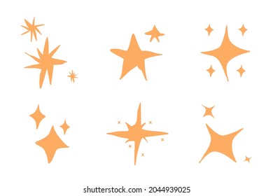 hand draw sparkling set. Vector illustration