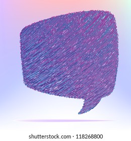 Hand draw speech bubble. + EPS8 vector file