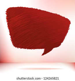 Hand draw speech bubble. + EPS8 vector file