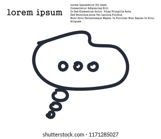 Hand draw Speech Bubble icon