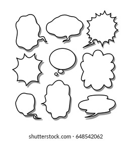 hand draw speech bubble, vector