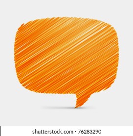 Hand draw speech bubble vector background. Eps 10,