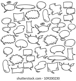hand draw speech bubbles
