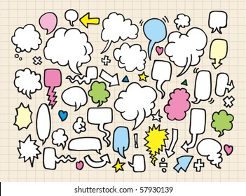 hand draw speech bubbles