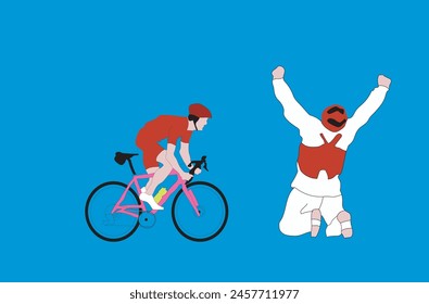 hand draw of sports vector illustration