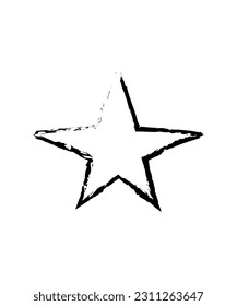 icono de estrella de dibujo manual, mejor icono plano del vector.