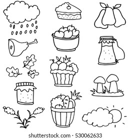 Hand draw stock thanksgiving on doodles vector art