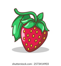 hand draw strawberry fruit illustration art