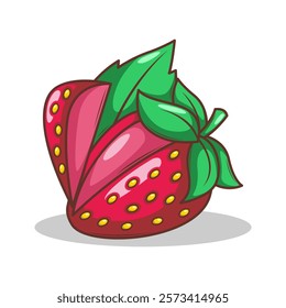 hand draw strawberry fruit illustration art