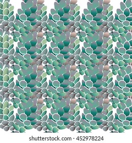 hand draw succulent seamless pattern