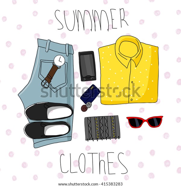 draw summer clothes