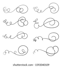 Hand draw swirl ornament decoration vector design